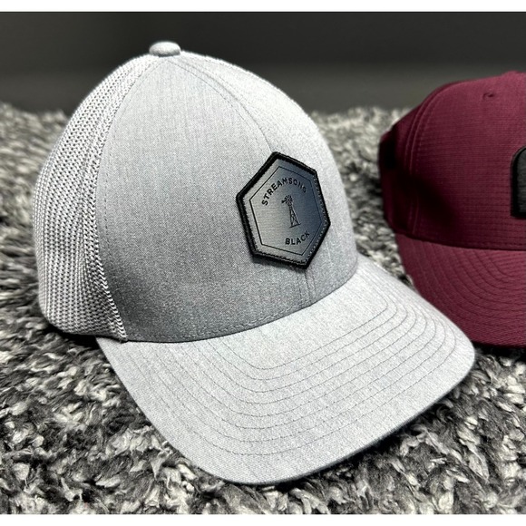 Travis Mathew Hat Cap Lot of 2 Grey Red Flexfit Streamsong Black LaCantera Golf - Picture 2 of 14